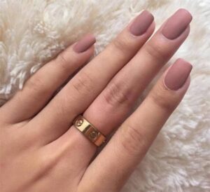 Matte acrylic short nails - fitlife mantra